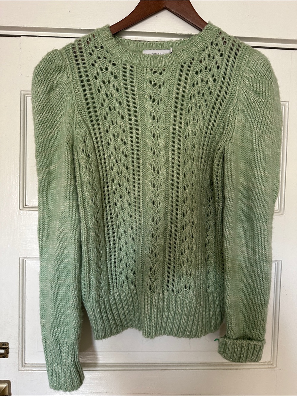 Greylin Mint Green Knit Crewneck Sweater